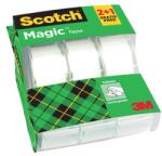 3M Ragasztószalag, adagolón, kézi, 19 mm x 7, 5 m, 3M SCOTCH "Magic Tape 810", 2+1 (LPM81975DG) - webpapir