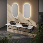  Sapho Ska Rockstone mosdópult 181x52 cm, matt fehér NR680-0101 (NR680-0101)