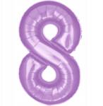 PartyBee Fólia lufi Szám 8 Lila 100cm 8 Éves héliumos lufi