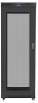 Lanberg 19 szabadon álló rack szekrény 27U/800X1200 lapraszerelt perforált ajtó, LCD kijelző, fekete (FF01-8227-23BL)