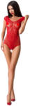 Passion BS064 - nyitott necc body (piros) - S-L - sexonymous