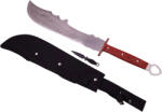 DEPOX Sabie chinezeasca de razboi DEPOX®, Dragon Stance, otel inoxidabil, 75 cm, argintiu, cutit de aruncat, teaca inclusa (0716)