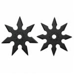 Depox Set doua stele de aruncat DEPOX®, 7 și 8 colțuri, metalic, negru, 10 cm (0542)