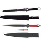 DEPOX Set doua sabii de vanatoare, DEPOX®, 68.5 cm, cutit de aruncat inclus (0706)