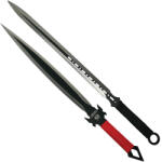 DEPOX Set doua sabii de vanatoare DEPOX®, Red Ronin si Dao Blade, otel inoxidabil, negru, teaca inclusa (0705)