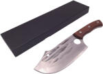 Depox Cutit tip satar DEPOX®, lucrat manual, Spiritual Blade, 28 cm, otel inoxidabil, 300 g, maro (0725)