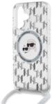 CG Mobile iPhone 16 KARL LAGERFELD IML MONOGRAM CROSSBODY K&CH HEADS MAGSAFE силиконов протектор за телефон, удароустойчив, каишка за врата, TRANSFER KLHMP16SHCKCKLCT (KLHMP16SHCKCKLCT)