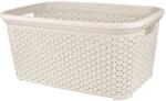 Orion Coș de rufe Hobby cu aspect de ratan, deschis, 50 l, crem