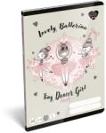 LIZZY Тетрадка с линийка LIZZYSULI A/5 32 страници 14-32 1. клас Tiny Dancer Lovely Ballerina (7500167003)