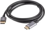 Lanberg Кабел Lanberg DisplayPort (M)-HDMI (M) 1, 8 м, 4K, черно-сребрист CA-DPHD-20CU-0018-BK (CA-DPHD-20CU-0018-BK)