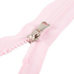 Takoy Fermoar plastic Sarah detașabil de 5 mm, baby pink cu cursor argintiu, de 65 cm
