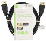 Nedis CVGL34060BK150 ultra HD HDMI кабел, HDMI щепсел - щепсел, 4K60Hz, ARC, 18 Gbps, позлатени конектори, дължина 15 м (CVGL34060BK150)