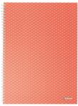 Esselte Colour "Breeze", тетрадка със спирала, A4, с подложки, корал (628483)