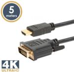 Delight DVI-D (Dual Link) (24+1) - HDMI позлатен кабел 5 м черен 20382 (20382)