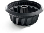 Lékué Deep Savarin Cake Mould mély savarin és kuglóf sütőforma, D=22cm, 2, 4L, platina szilikon, fekete