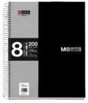 Miquelrius A4 8x25 листа с подложка, черна тетрадка със спирала A15246281 (A15246281)