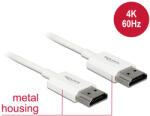 Delock HDMI кабел с Ethernet - Щепсел за HDMI-A конектор Щепсел за HDMI-A конектор, 3D, 4K, 4, 5 м, тънък