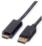 Roline Кабел DisplayPort 1.2 DP - HDMI 4K60Hz, M/M, 2 м, черен 11.04. 5786-10 (11.04.5786-10)