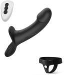 Guilty Toys Strap-On for Women Double Fun, Remote Control, 9 Vibration Modes, 2 Motors, Silicone, USB, Black