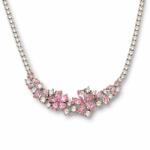 Borealy Colier Pink Blossom , Eleganta Delicata cu Cristale Roz (BIJ507)
