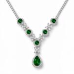 Borealy Colier Emerald Grace , Eleganta Delicata A n Nuante de Smarald (BIJ121ED)