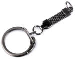 Dodaco Baza breloc negru cu carabina si inel rotund pentru chei, accesorii handmade, genti si portofele, 6.5 cm