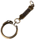 Dodaco Baza breloc bronz cu carabina si inel rotund pentru chei, accesorii handmade, genti si portofele, 6.5 cm