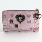 Sweet Candy Pet Love pénztárca hímzett vintage mintával 15, 5 cm - Rózsaszín cicás