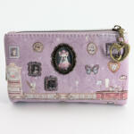 Sweet Candy Pet Love pénztárca hímzett vintage mintával 15, 5 cm - Lila kutyás