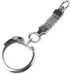 Dodaco Baza breloc metalic cu carabina si inel rotund pentru chei, accesorii handmade, genti si portofele, 6.5 cm, argintiu