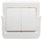 SmartWise Intrerupator de perete RF fara fir SmartWise RFM2 cu 2 benzi, detasabil de pe suport