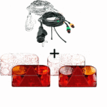 Fristom Pachet iluminare remorca FT-088 , 2 triple 12 24V cu mufa baionet 5 pini + instalatie electrica 10 m, stecher 13 pini (FT-088 BAJONET + VI-100-085)