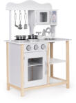 ECOTOYS Bucatarie copii Ecotoys, lemn, cuptor si accesorii, alb Bucatarie copii
