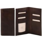 Tuscany Leather Portofel barbati din piele naturala, tip 2 fold vertical