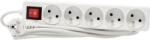  Prelungitor cu 5 prize de alimentare 250V, cu intrerupator, lungime 5m, culoare alba, 16A, 2300W, KAB8749 (ESELL-W-jolly_KAB8749)
