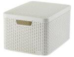 Keter "Style" L méretű rattan kosár fedéllel 30L krém (205862) (205862)