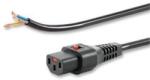 IEC Lock Cablu de alimentare OPEN/IEC C13 drept feminin 2m negru cu blocare IEC LOCK (IEC-PC1025)