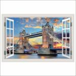 MÉDIA Öntapadó fotótapéta Tower Bridge window, London, 250 x 170 cm (FOTOTAP15521)