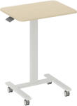 Vinsetto Birou în picioare, masă pentru laptop, reglabil pe înălțime, 4 roți, 65 cm x 48 cm x 108 cm, Galben | Aosom Romania (838-428V00YL)