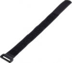 Basetech Tépőzár pánttal bolyhos és horgos fél, 300 mm x 20 mm Fekete 1 db (98001c373) (98001c373)