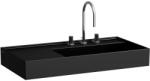 Laufen Kartell mosdótál 90x46 cm négyszögletes klasszikus fekete matt H8183397161111 (H8183397161111)
