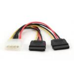 Spacer Cablu alimentare Spacer, adaptor Molex la 2 x S-ATA, 15cm (SPIC-MLX-2SATA-0.15m)