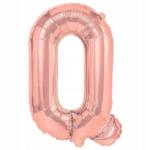 PartyPal Fólia lufi Q betű rózsaszín arany rose gold 40cm Felirat Betű Név