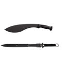 DEPOX Set sabie si maceta de vanatoare, DEPOX®, Kukri Black, 44 cm, husa inclusa (0759)