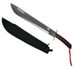 DEPOX Sabie de vanatoare DEPOX®, Wrath Blade, maner lemn, 69 cm, teaca cadou (0746)