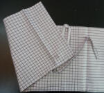 Billerbeck Elegante hengerpárna huzat, 40x15 cm, Bézs kockás (17)