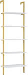 PAKOWORLD Raft de perete Harris, cu schelet metalic auriu, alb, 60x22x200 cm (197-000305) Raft
