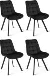 FDY Set 4 Scaune Bucatarie/Dining Sunny Catifea Negru