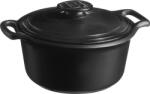 Emile Henry Oală ceramică Sublime+ 4 l neagră cu capac negru (EH7A4740P)