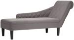 vidaXL Sezlong cu perna si cotiera dreapta, gri taupe, textil GartenMobel Dekor (4009768)